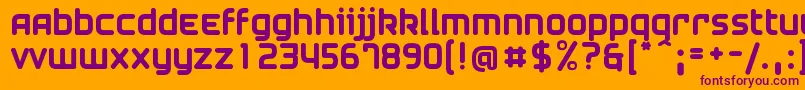 AirstripFour Font – Purple Fonts on Orange Background