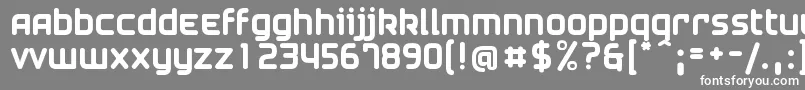 フォントAirstripFour – 灰色の背景に白い文字