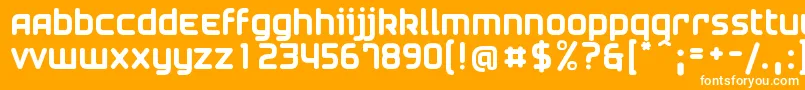 フォントAirstripFour – オレンジの背景に白い文字