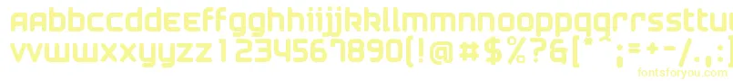 AirstripFour Font – Yellow Fonts on White Background