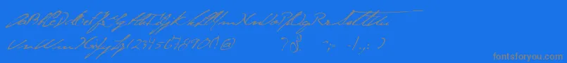 GareDeChambord-Schriftart – Graue Schriften auf blauem Hintergrund