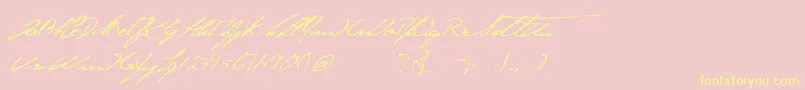 GareDeChambord Font – Yellow Fonts on Pink Background