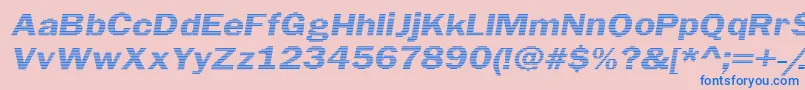 Linebeam Font – Blue Fonts on Pink Background