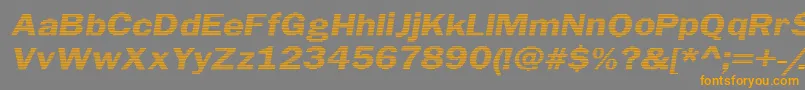 Linebeam Font – Orange Fonts on Gray Background