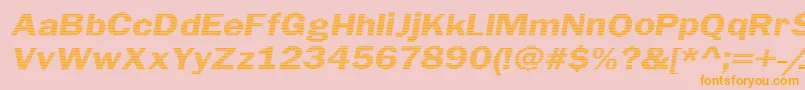 Linebeam Font – Orange Fonts on Pink Background