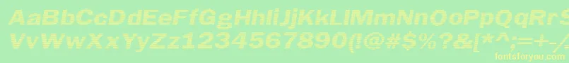 Linebeam Font – Yellow Fonts on Green Background