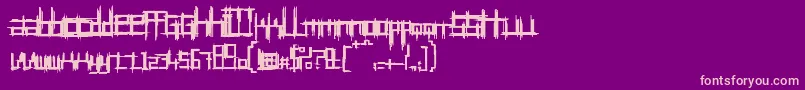 BruisedTwentyfive Font – Pink Fonts on Purple Background