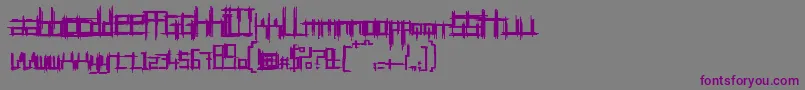 BruisedTwentyfive-fontti – violetit fontit harmaalla taustalla
