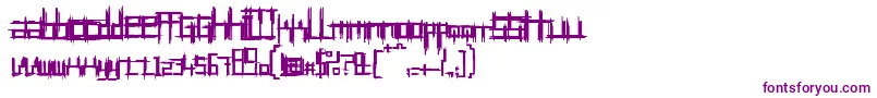 BruisedTwentyfive-fontti – violetit fontit valkoisella taustalla
