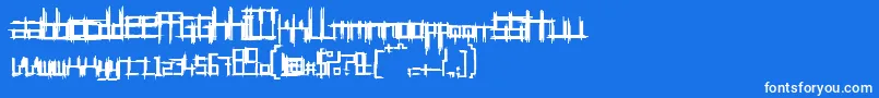 BruisedTwentyfive Font – White Fonts on Blue Background