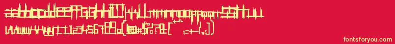 fuente BruisedTwentyfive – Fuentes Amarillas Sobre Fondo Rojo
