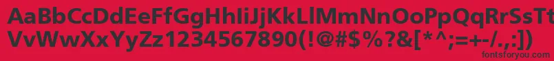 Dorisbr Font – Black Fonts on Red Background