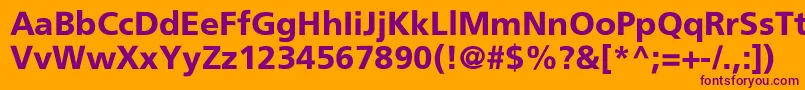 Dorisbr Font – Purple Fonts on Orange Background