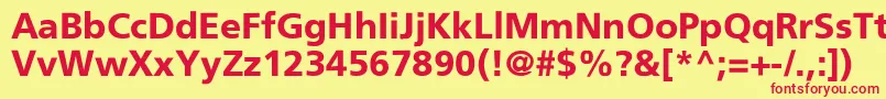 Dorisbr Font – Red Fonts on Yellow Background