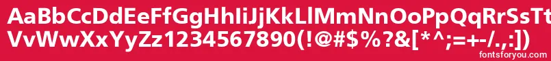 フォントDorisbr – 赤い背景に白い文字