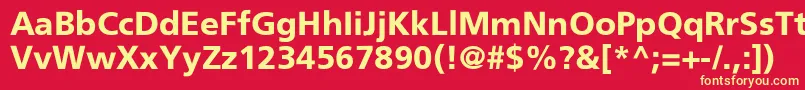 Dorisbr Font – Yellow Fonts on Red Background