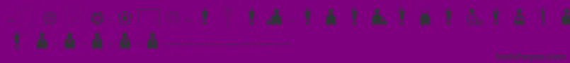 TriviaPict-fontti – mustat fontit violetilla taustalla
