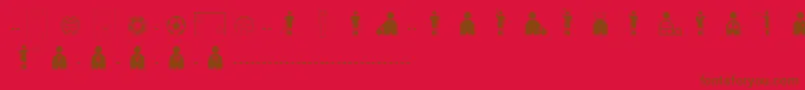 TriviaPict Font – Brown Fonts on Red Background