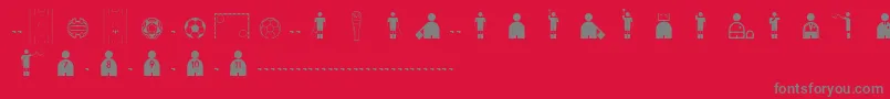 TriviaPict Font – Gray Fonts on Red Background