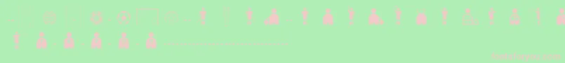 TriviaPict Font – Pink Fonts on Green Background