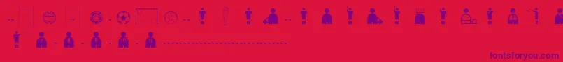TriviaPict Font – Purple Fonts on Red Background