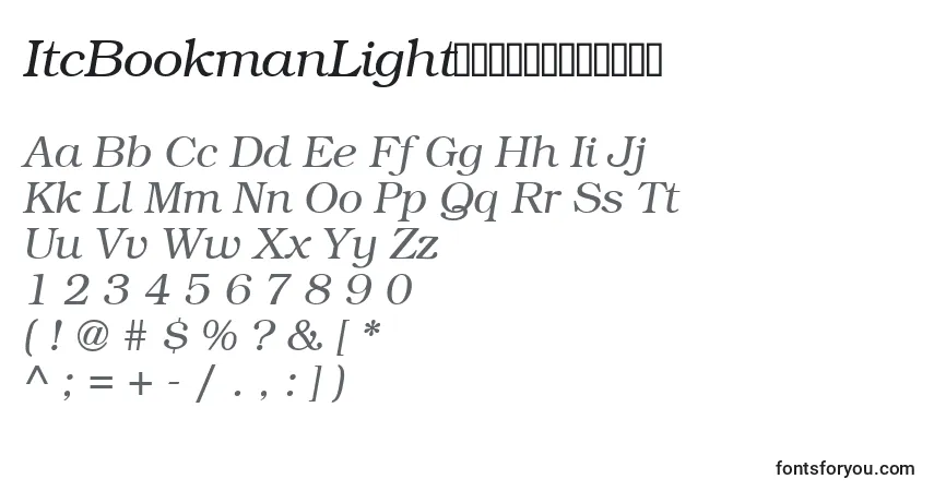 A fonte ItcBookmanLightРљСѓСЂСЃРёРІ – alfabeto, números, caracteres especiais