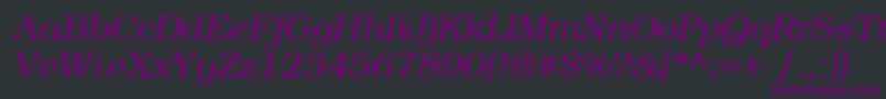 ItcBookmanLightРљСѓСЂСЃРёРІ Font – Purple Fonts on Black Background