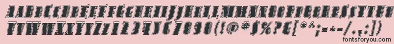 fuente AvondaleScInlineItalic – Fuentes Negras Sobre Fondo Rosa