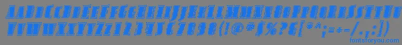 Шрифт AvondaleScInlineItalic – синие шрифты на сером фоне