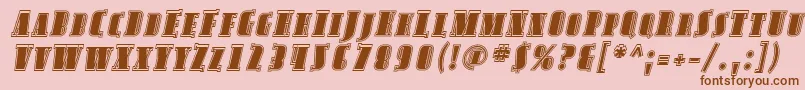 AvondaleScInlineItalic Font – Brown Fonts on Pink Background