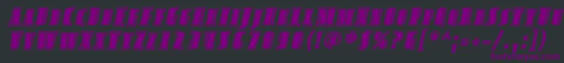 AvondaleScInlineItalic-Schriftart – Violette Schriften auf schwarzem Hintergrund
