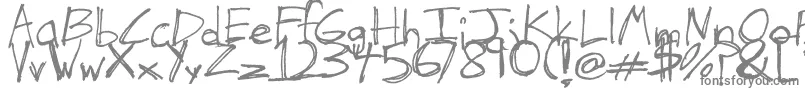 TheHandOfTes Font – Gray Fonts on White Background