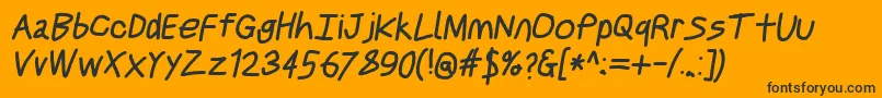 Justbreathebdobl3 Font – Black Fonts on Orange Background