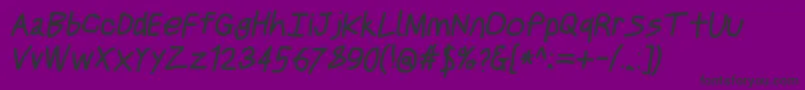 Justbreathebdobl3-Schriftart – Schwarze Schriften auf violettem Hintergrund