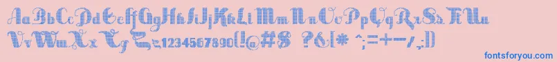 SaborDigital Font – Blue Fonts on Pink Background