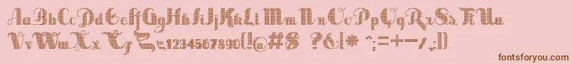 SaborDigital Font – Brown Fonts on Pink Background