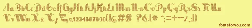 SaborDigital Font – Brown Fonts on Yellow Background