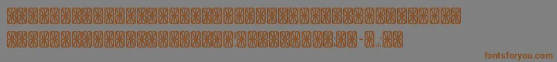 Czcionka TransponderGridAoe – brązowe czcionki na szarym tle