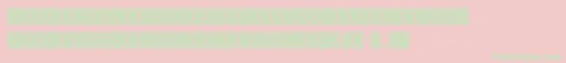 TransponderGridAoe Font – Green Fonts on Pink Background