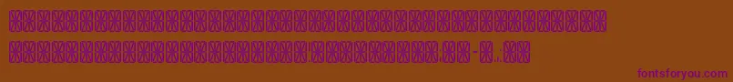 TransponderGridAoe-Schriftart – Violette Schriften auf braunem Hintergrund