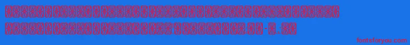 TransponderGridAoe Font – Red Fonts on Blue Background
