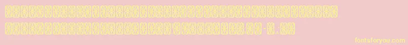 TransponderGridAoe-Schriftart – Gelbe Schriften auf rosa Hintergrund
