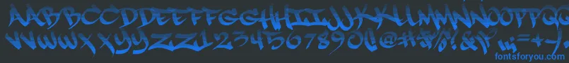 Подробнее о шрифте RapscriptFade09 Шрифт RapscriptFade09 – синие шрифты на чёрном фоне