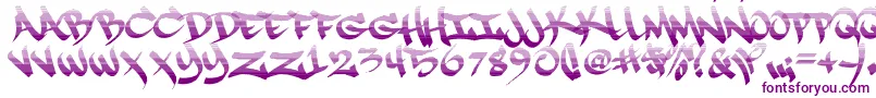 RapscriptFade09 Font – Purple Fonts on White Background