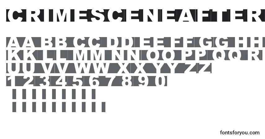 Шрифт CrimesceneAfterimage – алфавит, цифры, специальные символы