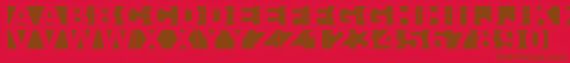 フォントCrimesceneAfterimage – 赤い背景に茶色の文字