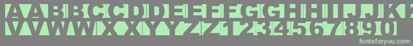 fuente CrimesceneAfterimage – Fuentes Verdes Sobre Fondo Gris