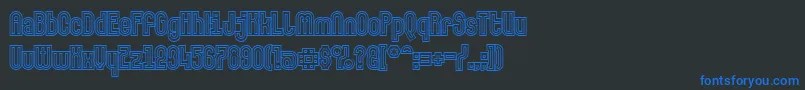 Makushkaquadriga Font – Blue Fonts on Black Background
