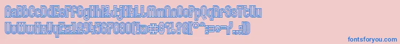 Makushkaquadriga Font – Blue Fonts on Pink Background
