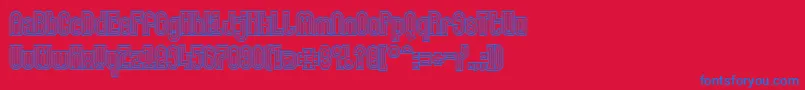 Makushkaquadriga Font – Blue Fonts on Red Background